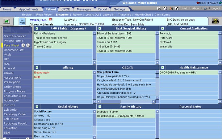 Ehr Charting Systems