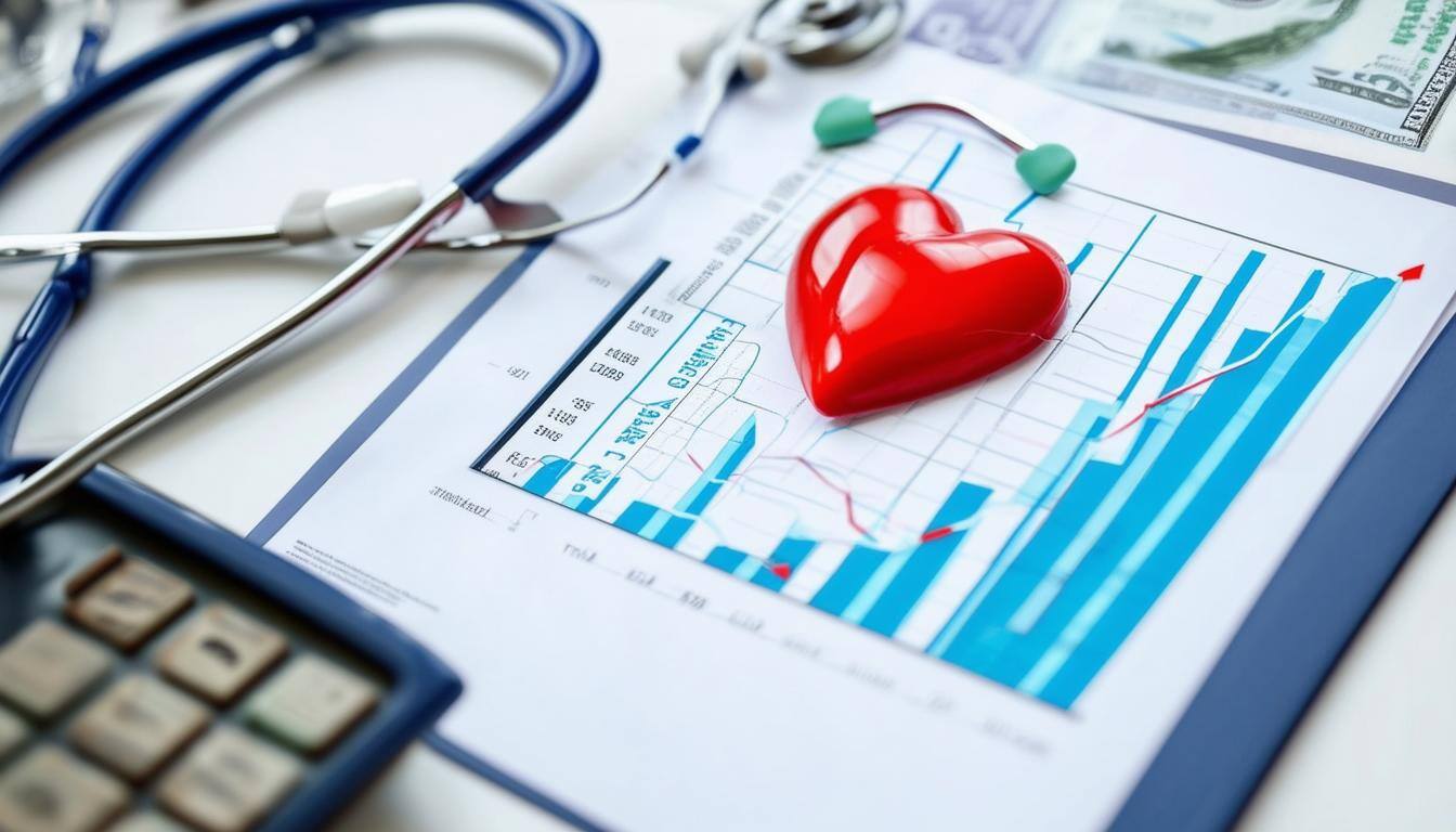 500 x 350 sized Cardiology Medical Billing service showing increasing revenues and sign