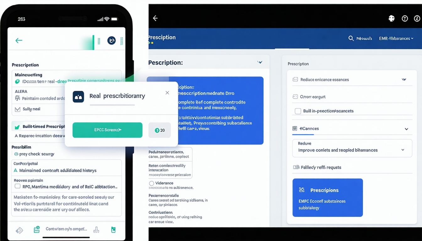 Send prescriptions electronically to retail and mailorder pharmacies directly from the EMRPrescribe controlled substances securely with builtin EPCS Electronic Prescribing for Controlled Substances functionalityReduce prescription errors with realtim